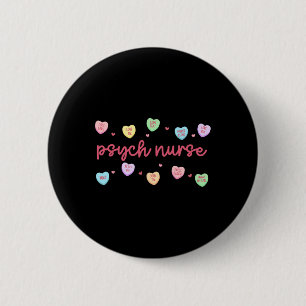 Badge Rond 5 Cm Infirmière en psychologie Candy cœur Psychiatrie S