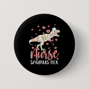 Badge Rond 5 Cm Infirmière en salle d'opération drôle de dinosaure