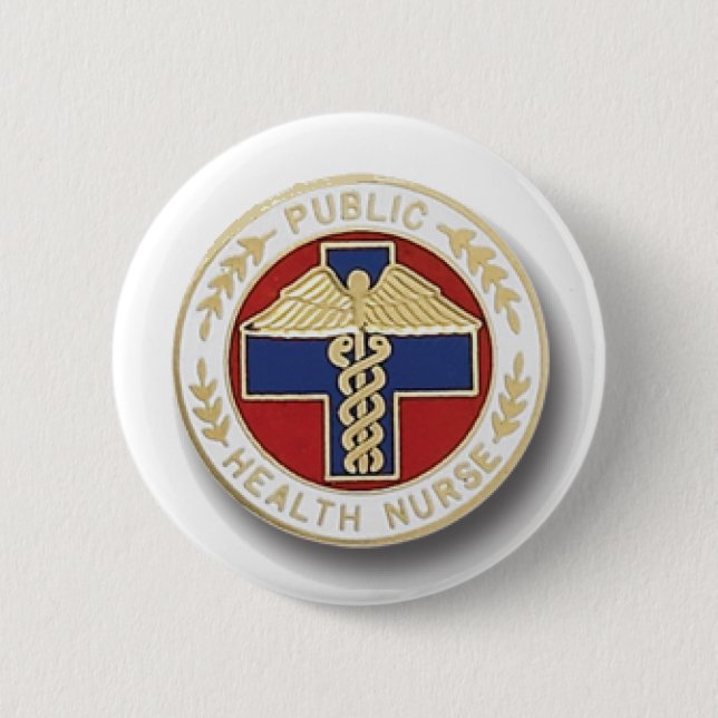 Badge Rond 5 Cm Infirmière en santé publique (Devant)