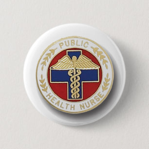 Badge Rond 5 Cm Infirmière en santé publique