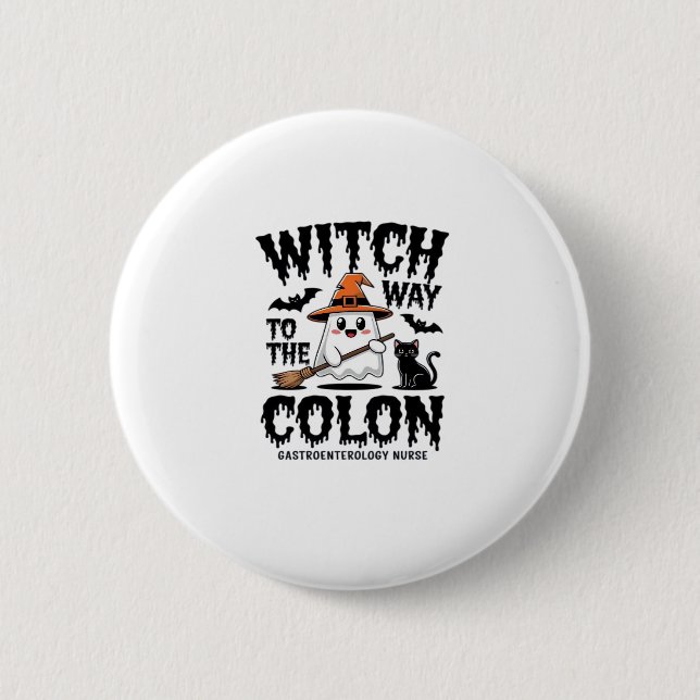 Badge Rond 5 Cm Infirmière Endo Halloween Infirmière gastro-intest (Devant)