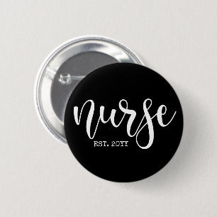 Badge Rond 5 Cm Infirmière Est Année sur mesure Étudiante Infirmiè