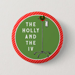 Badge Rond 5 Cm Infirmière fourre-tout Noël