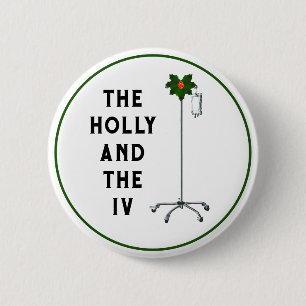 Badge Rond 5 Cm Infirmière fourre-tout Noël