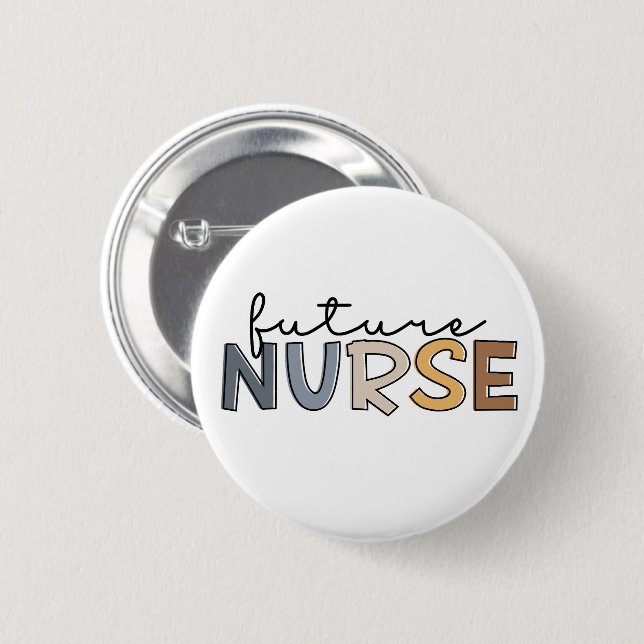Badge Rond 5 Cm Infirmière future | Cadeau étudiant de l'école de  (Devant & derrière)