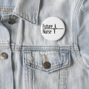 Badge Rond 5 Cm Infirmière future EKG