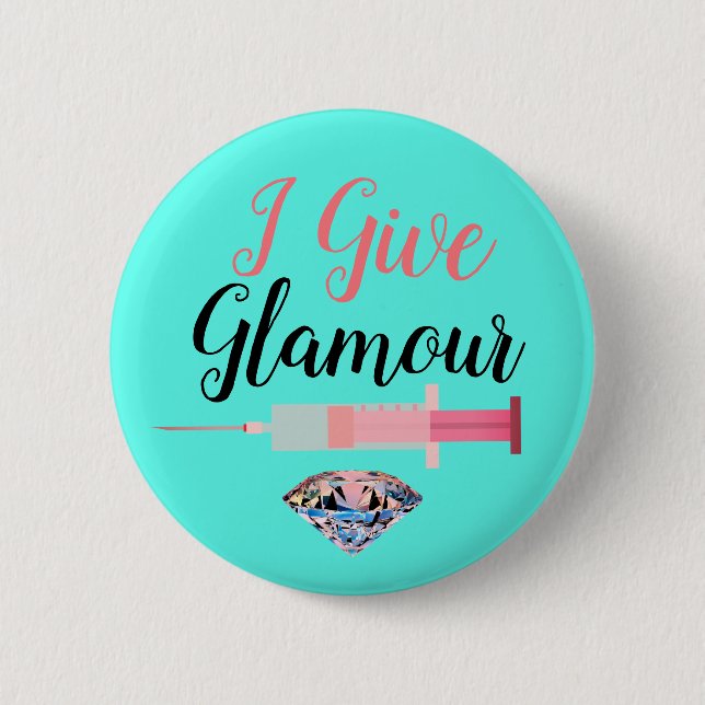 Badge Rond 5 Cm Infirmière glamour abattu médecine mignonne (Devant)