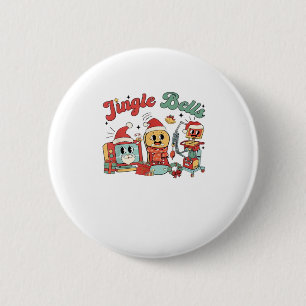 Badge Rond 5 Cm Infirmière Jingle Bells, Infirmière de Noël, Infir