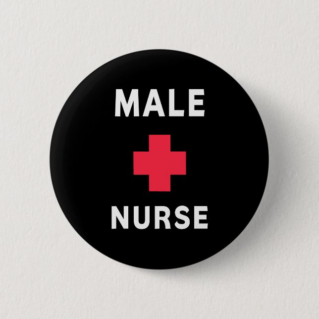 Badge Rond 5 Cm Infirmière masculine (Devant)
