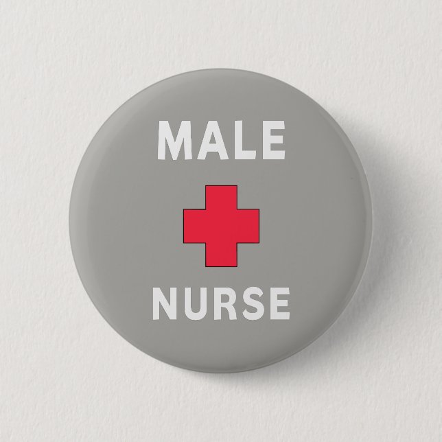 Badge Rond 5 Cm Infirmière masculine (Devant)