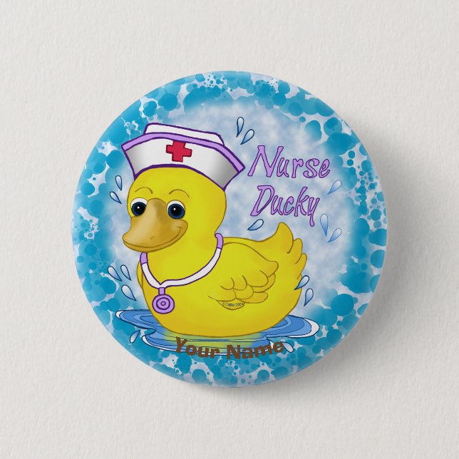 Badge Rond 5 Cm Infirmière mignonne (Devant)