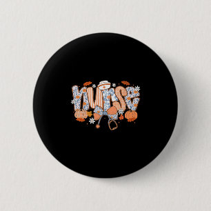 Badge Rond 5 Cm Infirmière Mignonne Coquette Arc Stéthoscope Autom