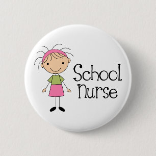 Badge Rond 5 Cm Infirmière mignonne d'école
