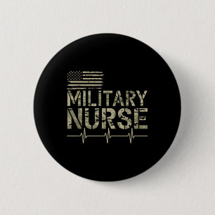 Badge Rond 5 Cm Infirmière militaire, Vétéran américain Va Nursing