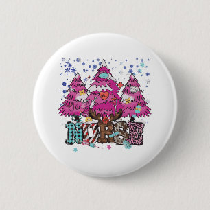 Badge Rond 5 Cm Infirmière Noël 4