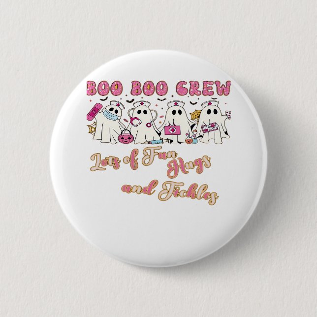 Badge Rond 5 Cm Infirmière Paediactric Amusement Halloween Design  (Devant)