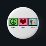 Badge Rond 5 Cm Infirmière Peace Love<br><div class="desc">Un beau cadeau pour un R.N.</div>