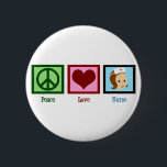 Badge Rond 5 Cm Infirmière Peace Love<br><div class="desc">Un beau cadeau pour un R.N.</div>