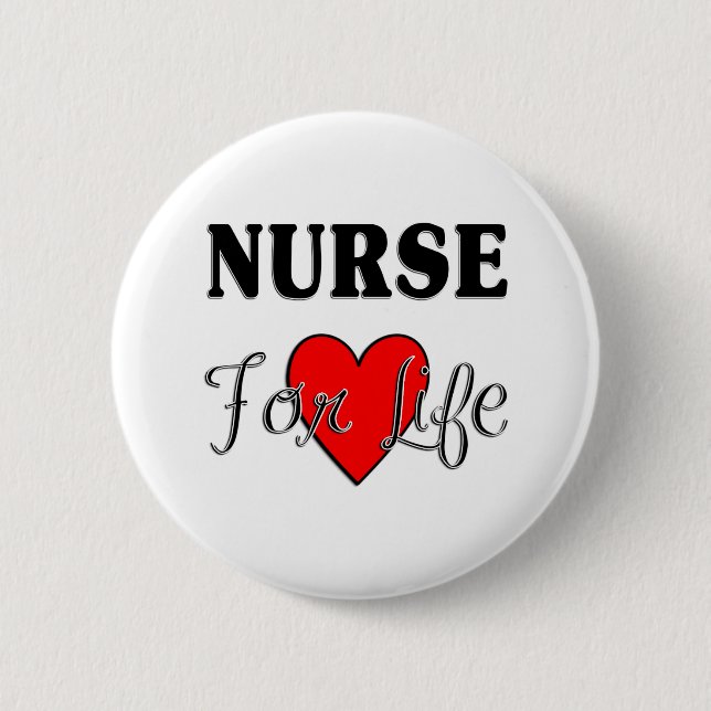 Badge Rond 5 Cm Infirmière pendant la vie (Devant)