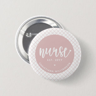 Badge Rond 5 Cm Infirmière personnalisée diplômé de la RN Élégant