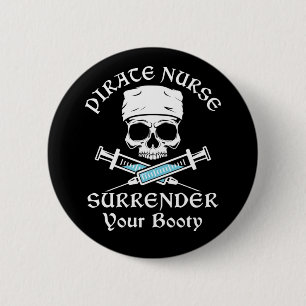 Badge Rond 5 Cm Infirmière Pirate Rendez Votre Grotte