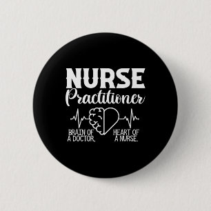 Badge Rond 5 Cm Infirmière Praticien Cerveau Du Docteur Coeur De L