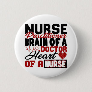 Badge Rond 5 Cm Infirmière Praticien Coeur Chemise