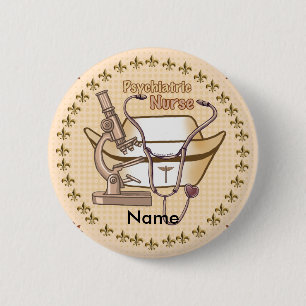 Badge Rond 5 Cm Infirmière psychiatrique