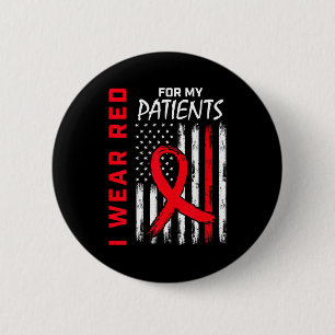 Badge Rond 5 Cm Infirmière Rn Rouge Pour La Sensibilisation À La M