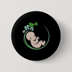 Badge Rond 5 Cm Infirmière sage-femme chanceuse St. Patricks Day