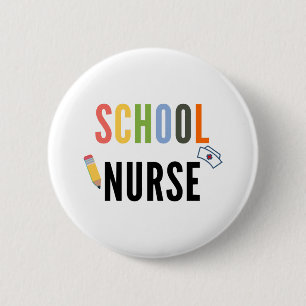 Badge Rond 5 Cm Infirmière scolaire