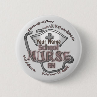 Badge Rond 5 Cm Infirmière scolaire Axiom pin