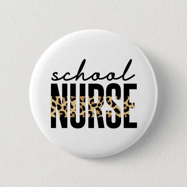 Badge Rond 5 Cm infirmière scolaire | Cadeaux d'appréciation de l' (Devant)