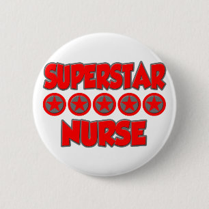 Badge Rond 5 Cm Infirmière superstar