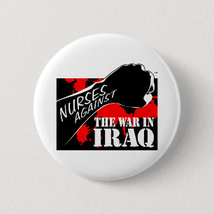 Badge Rond 5 Cm Infirmières contre la guerre en Irak