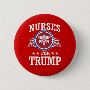BADGE ROND 5 CM INFIRMIÈRES POUR TRUMP