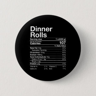 Badge Rond 5 Cm Informations nutritionnelles sur les petits pains