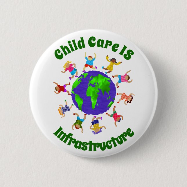 Badge Rond 5 Cm Infrastructure de garde d'enfants IS (Devant)