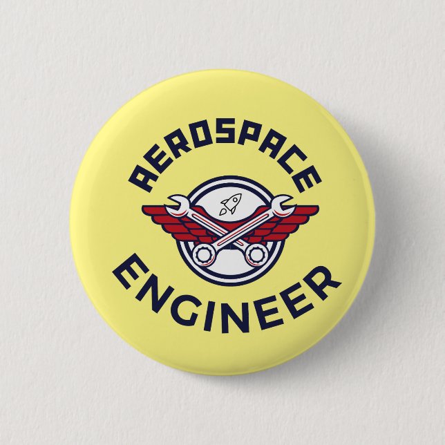 Badge Rond 5 Cm Ingénieur aérospatial (Devant)
