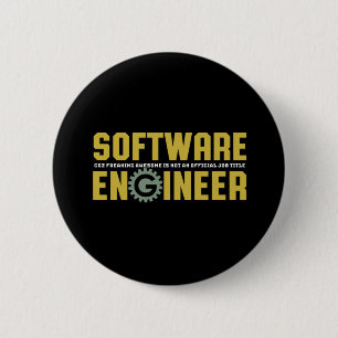 Badge Rond 5 Cm Ingénieur amusant Ingénieur logiciel et programmeu