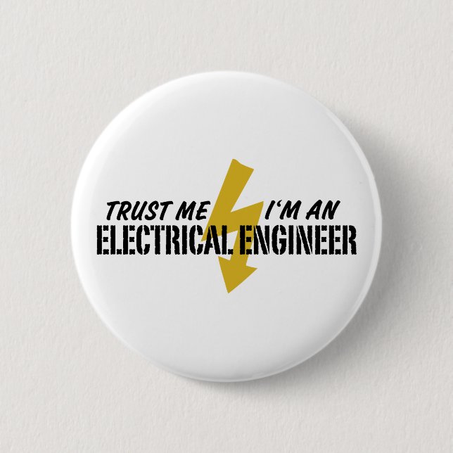 Badge Rond 5 Cm Ingénieur électrique (Devant)