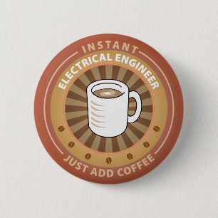 Badge Rond 5 Cm Ingénieur électrique instantané