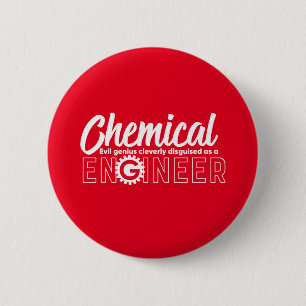 Badge Rond 5 Cm Ingénieur Geek amusant Ingénieur chimique Major