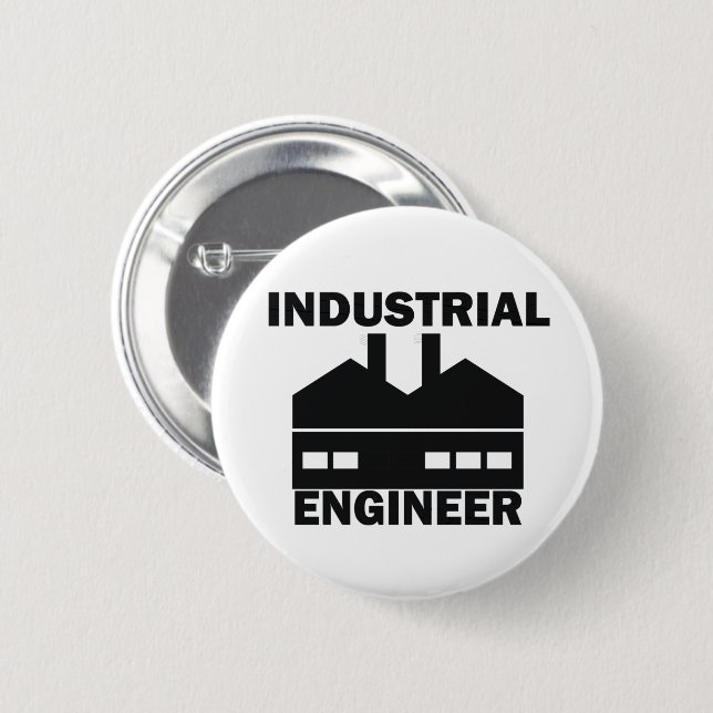 Badge Rond 5 Cm Ingénieur industriel (Devant & derrière)