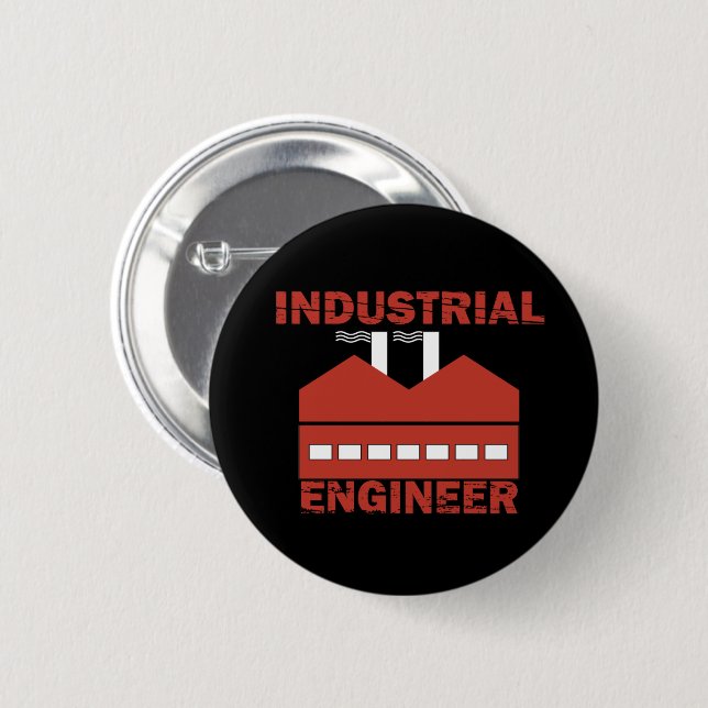Badge Rond 5 Cm Ingénieur industriel (Devant & derrière)