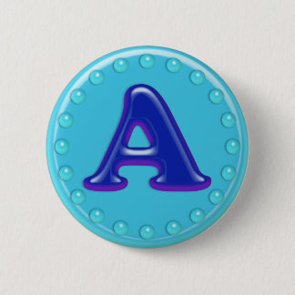 Badge Rond 5 Cm Initiale A d'Aqua