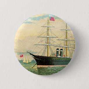 Badge Rond 5 Cm Inman Steamship Company