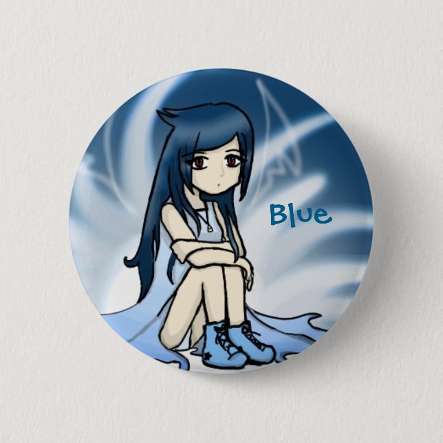 Badge Rond 5 Cm Innocence bleue (Devant)