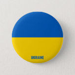 Badge Rond 5 Cm Inscription du drapeau ukrainien bleu jaune<br><div class="desc">Ukraine Drapeau Inscription Bleu Jaune bouton avec le drapeau d'Ukraine dans les couleurs bleu denim et jaune cyber imprimé sur le bouton. Inscription L'Ukraine dans la couleur Cyber Jaune est subtilement imprégnée dans la conception du drapeau. Le bouton Ukraine est le cadeau élégant pour tout Ukrainien fier de son héritage....</div>