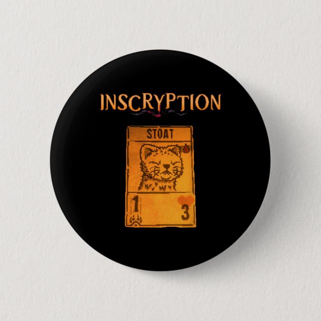 Badge Rond 5 Cm Inscryption Psychologique Stoad Card Jeu Hallowee (Devant)